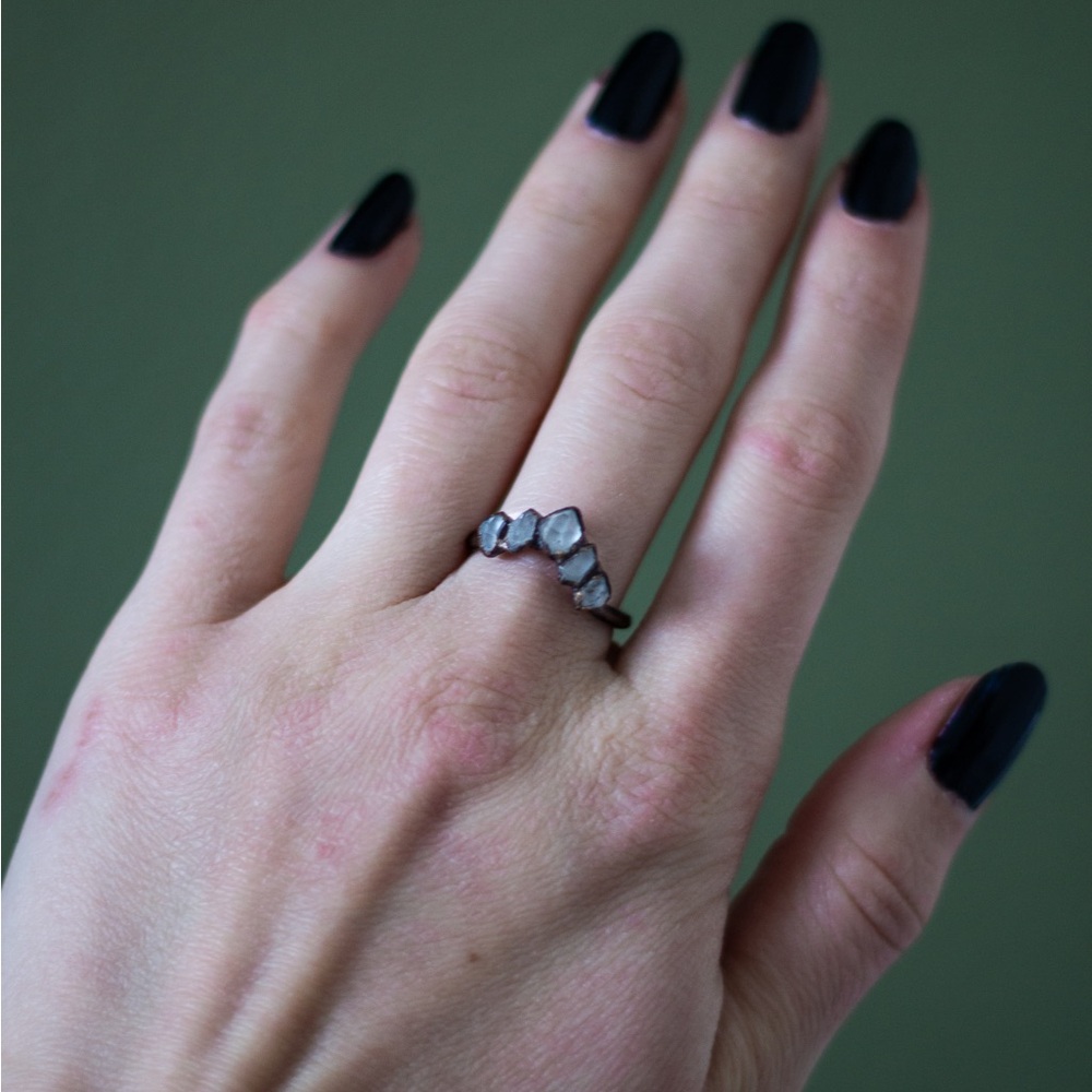 Raw Stone Ring Set - Picture 2 of 3